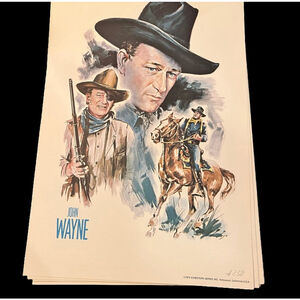 Western Movie Memorabilia Color Prints John Wayne Jimmy Stewart Gary Cooper More